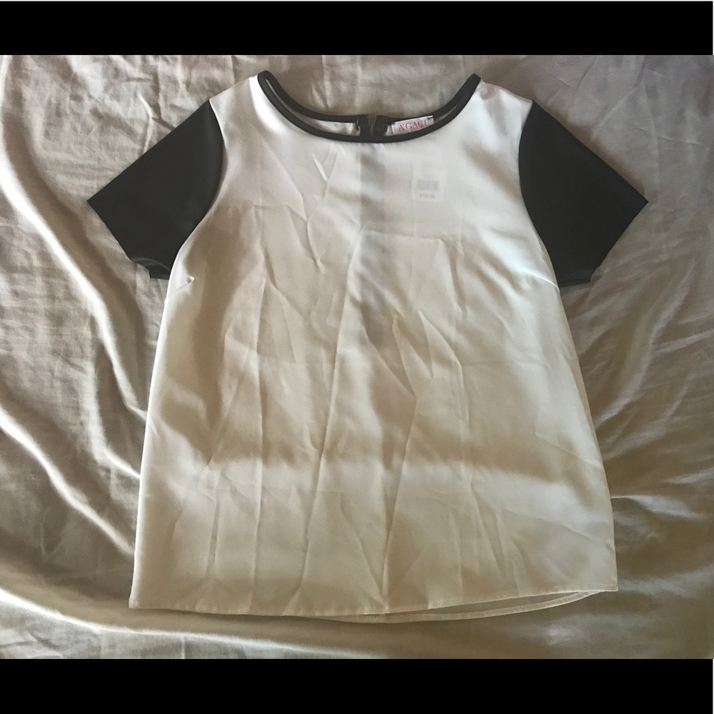 Black and White Blouse