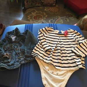 Gap onesie and gap Jean jacket sold as a set