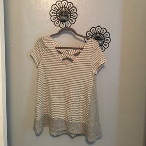 Striped Cross Back Shirt