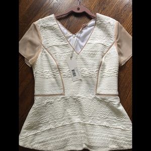 Beautiful, feminine cut Rebecca Taylor top!