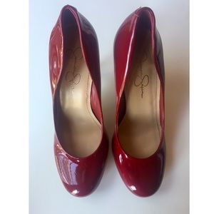 Jessica Simpson Red Patent Leather Heels - 9