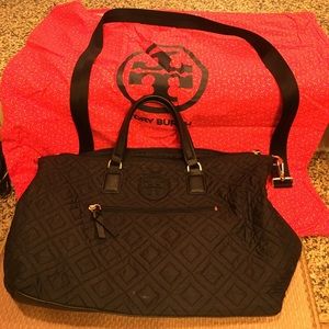 Tory Burch Black, Quilted, Nylon Cross Body