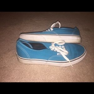 Blue off the wall vans - women's size 7