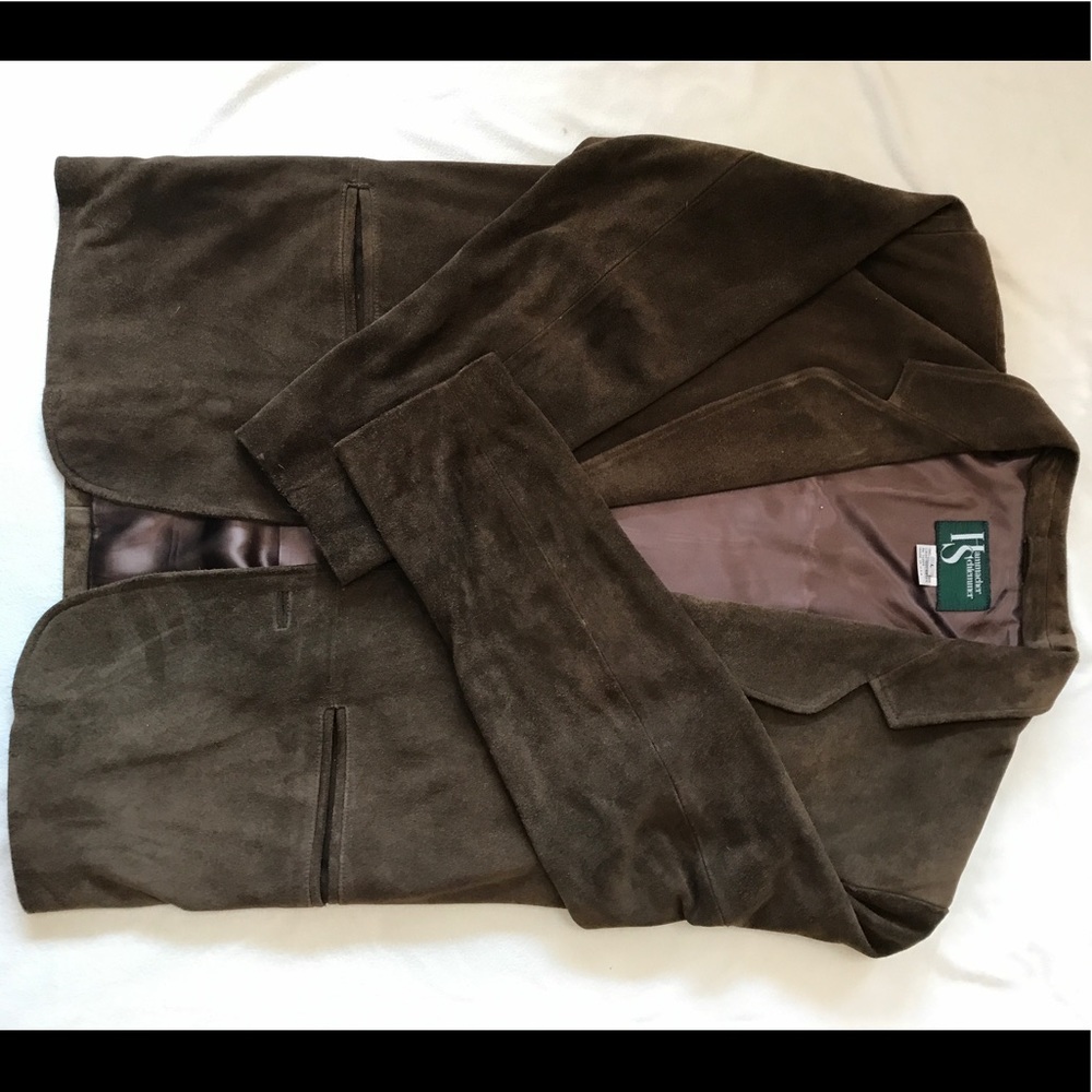 Men's suede two-button sport jacket