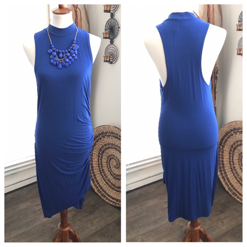 Bright Blue Fitted Dress