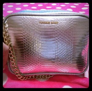 Nwt Victoria's Secret crossbody purse in silver