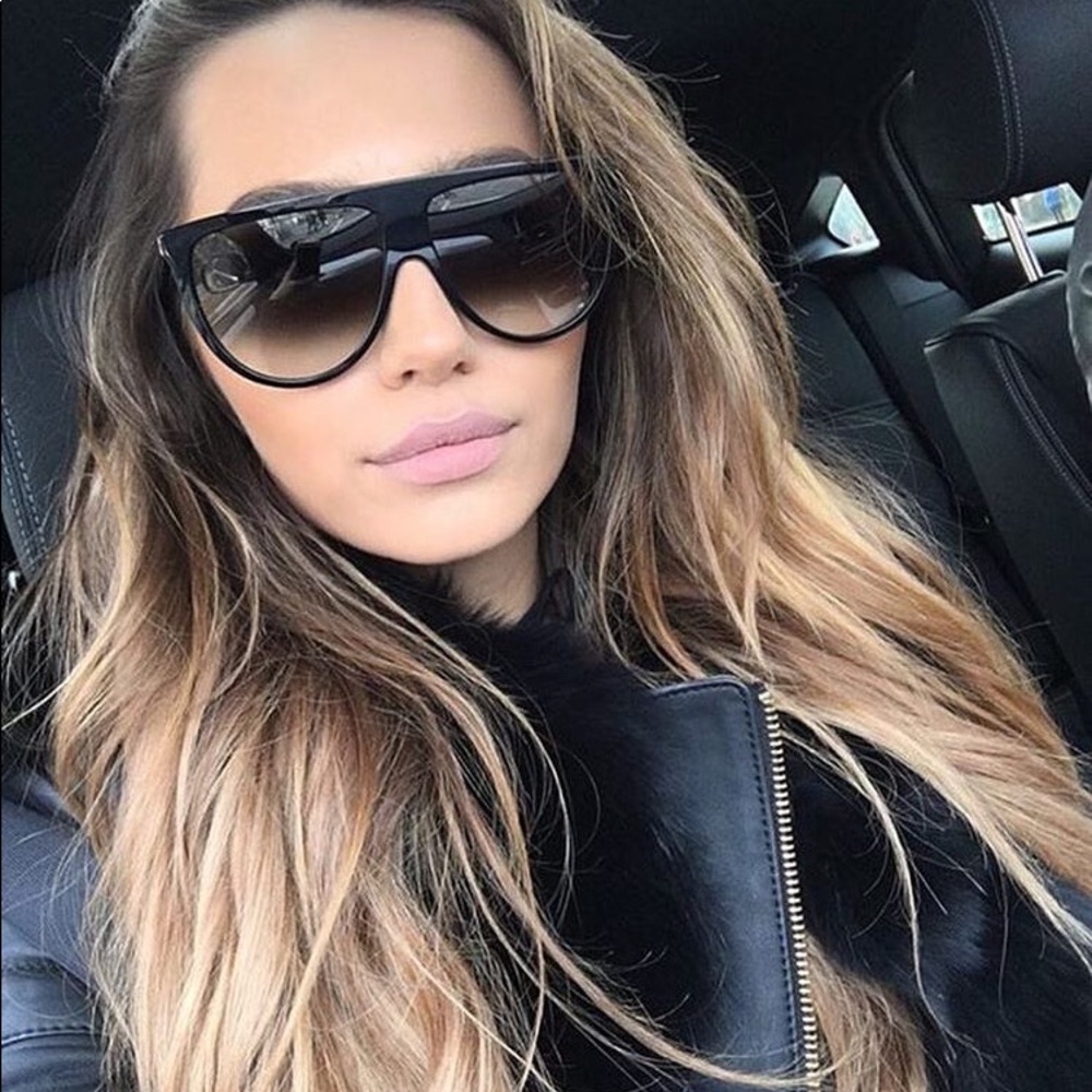 Black "Shadow" Thin Sunglasses