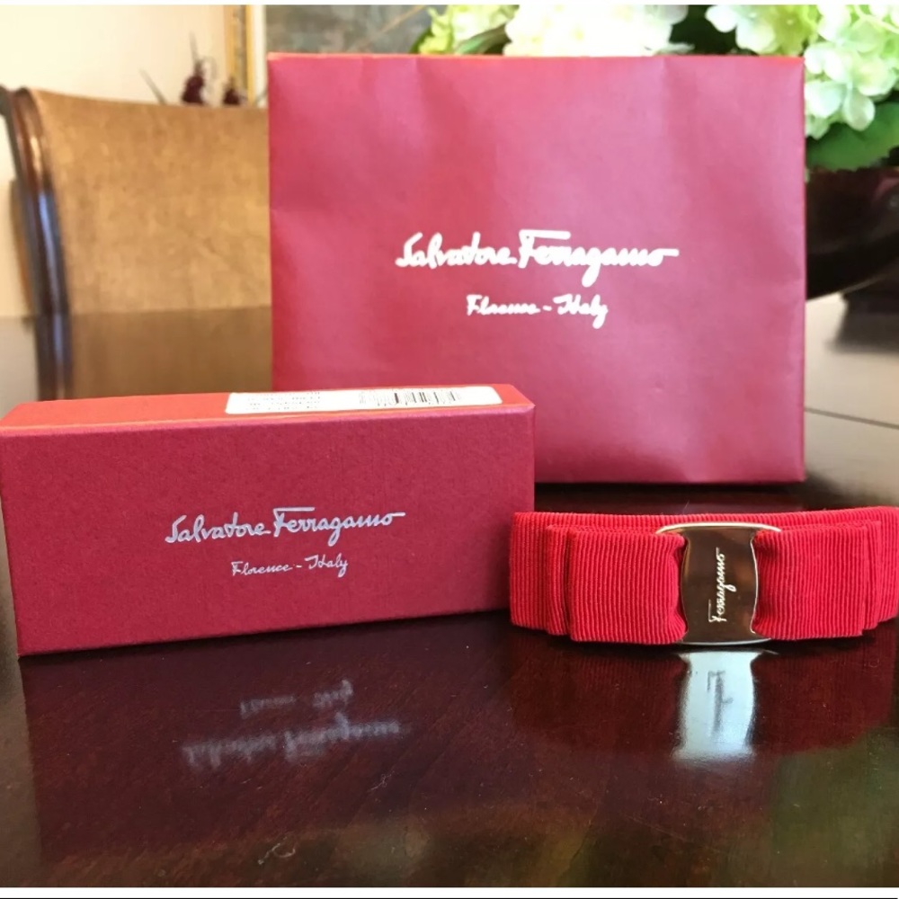 Salvatore Ferragamo Hair Clip Barrette in Red