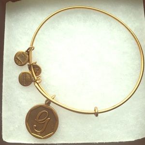 Alex and Ani "G" Initial Bracelet Gold