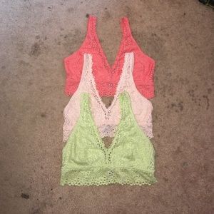 3 aerie bralettes