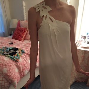 White One Shoulder Tibi Dress