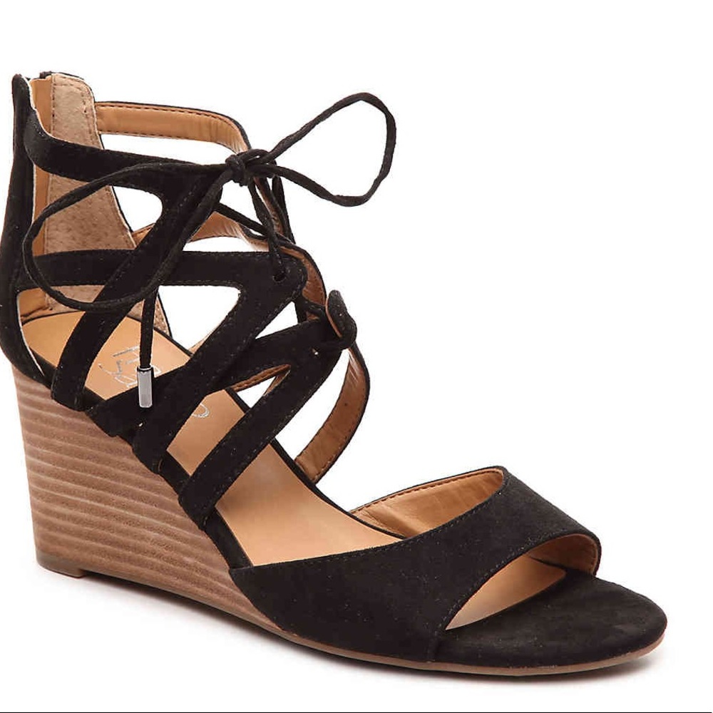 Brand New Franco Sarto Mollie Black Strappy Sandal