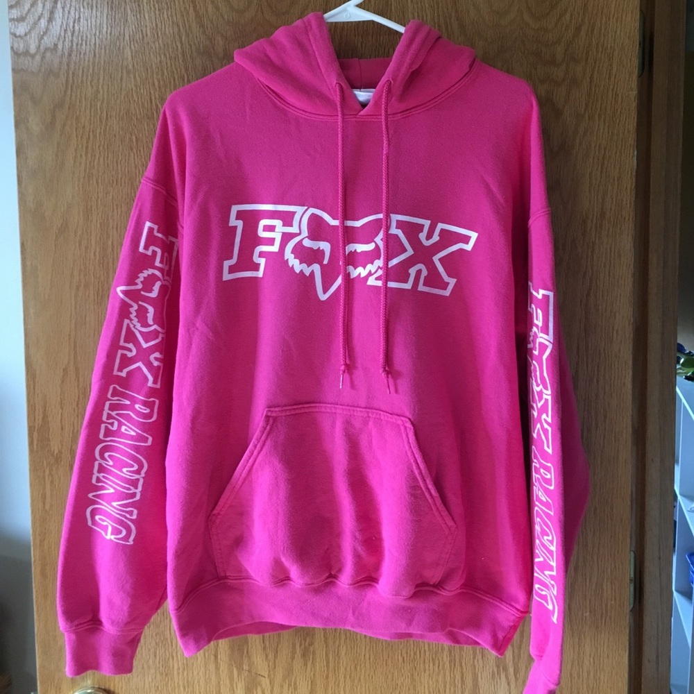 Gilman brand sweatshirt with fox racing logo.