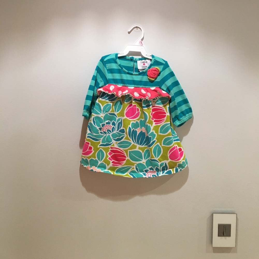 Infant floral dress with bloomers