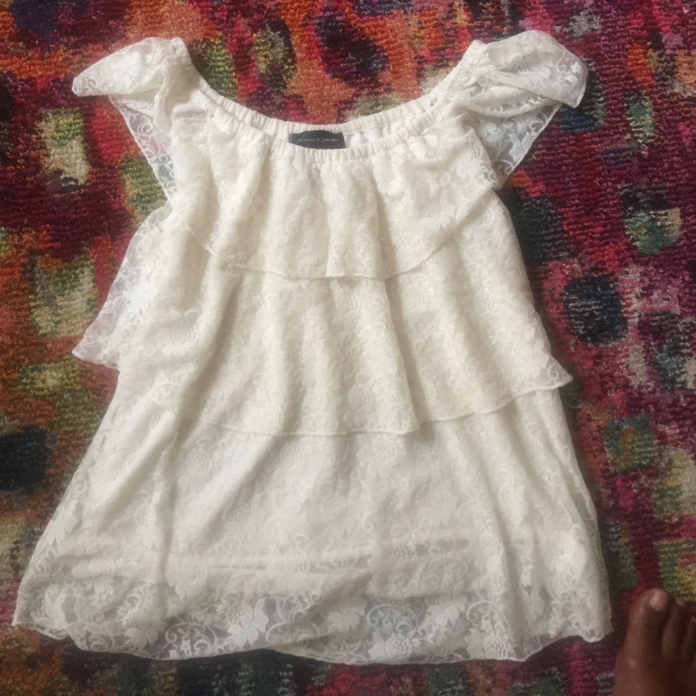 Cable & Gauge multi way lacy top