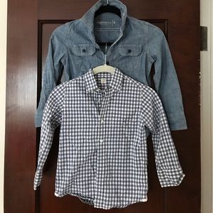 Boys crew cut and gap button down shirts