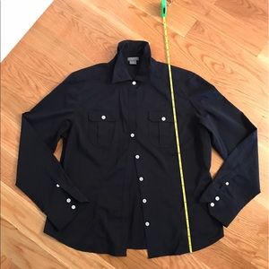 Ann Taylor petite navy blue shirt, size 12P