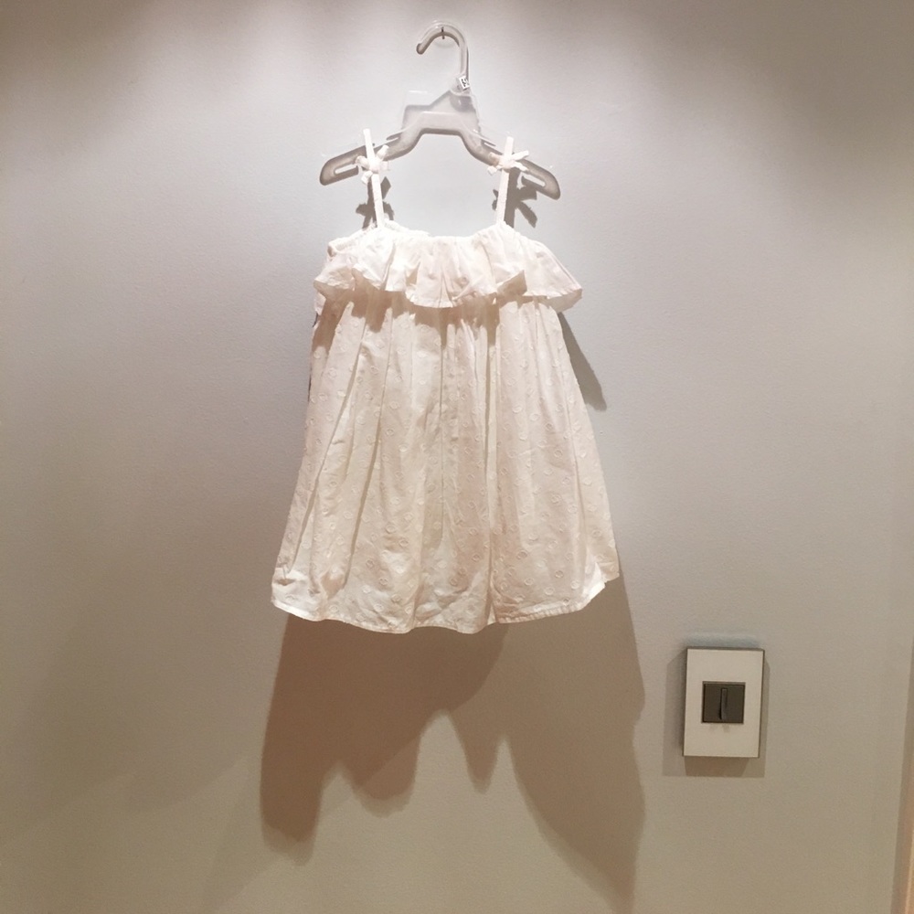 Toddler white cotton dress