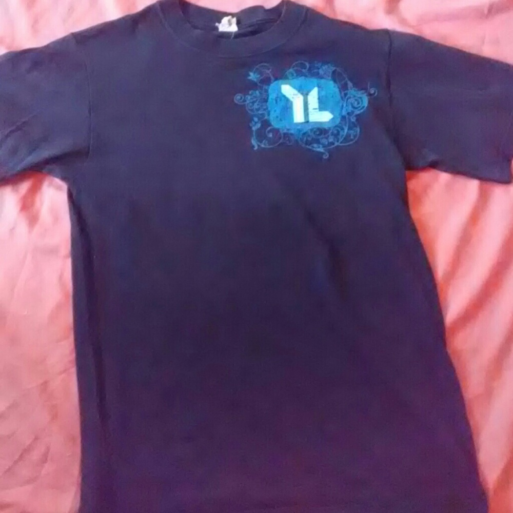 Boys black logo tee