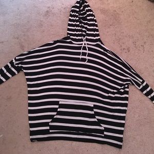 Striped hoodie shirt