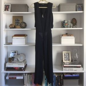 Club Monaco Navy Jumpsuit with Open Back