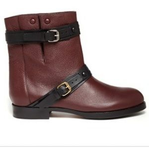 Chloe burgundy Biker boots