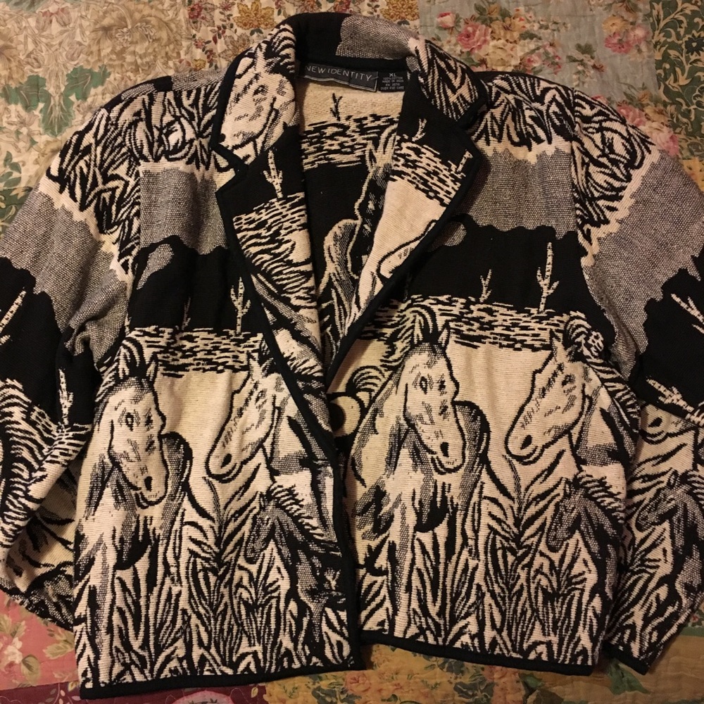 Vintage Horse Jacket / Tapestry Jacket