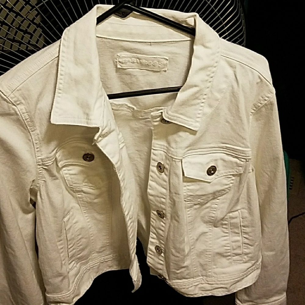 White jean jacket from maurices