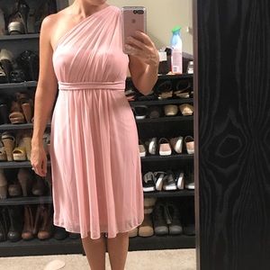 Knee length pink dress