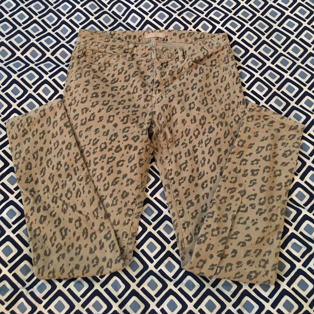 UNIQLO Leopard Corduroy Pants