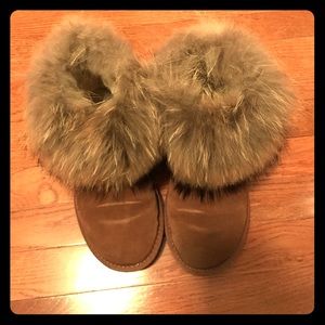 UGG fox fur winter boots
