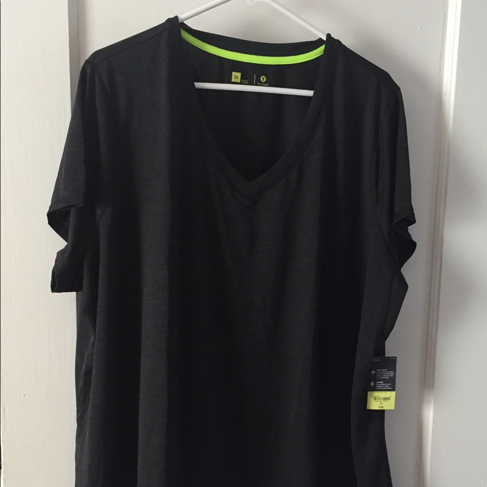 NWT Xersion 3X Black Quick-Dry Active Shirt
