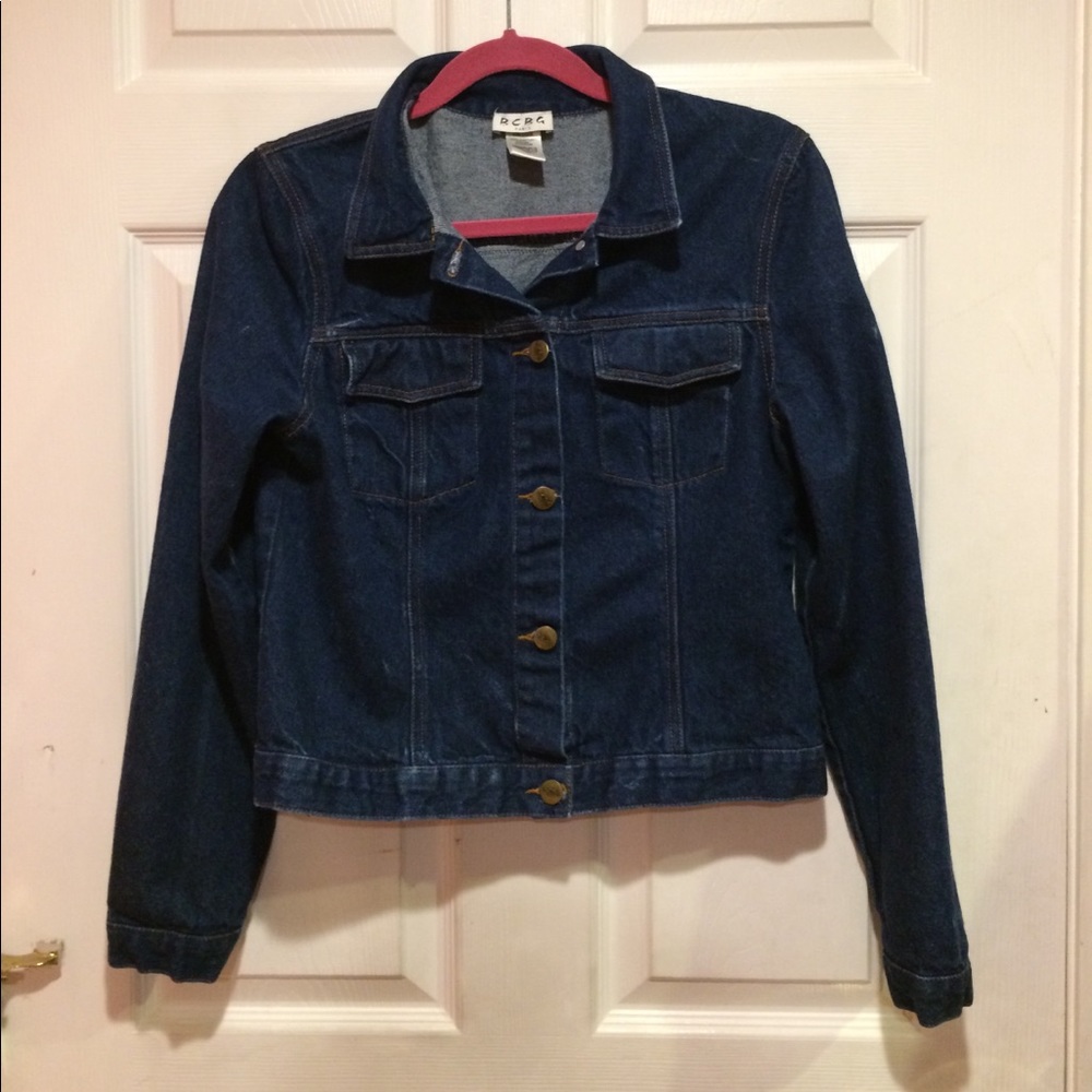 BCBG Paris dark wash denim jacket