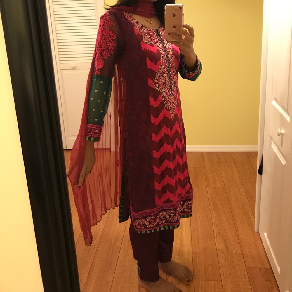 Designer shalwar kameez purple Maria B collection