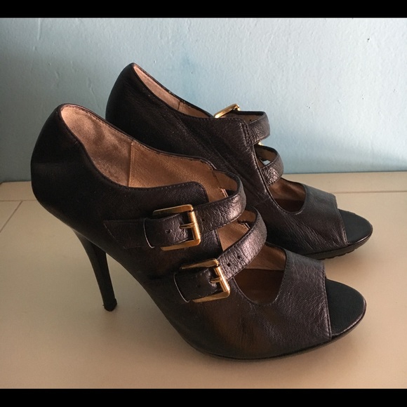Michael Kors Shoes - Michael Kors black peep toe heel. EUC