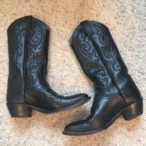 Black Justin cowboy boots - size 6.5