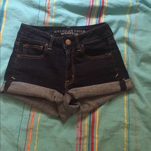 American eagle high wasted jean shorts