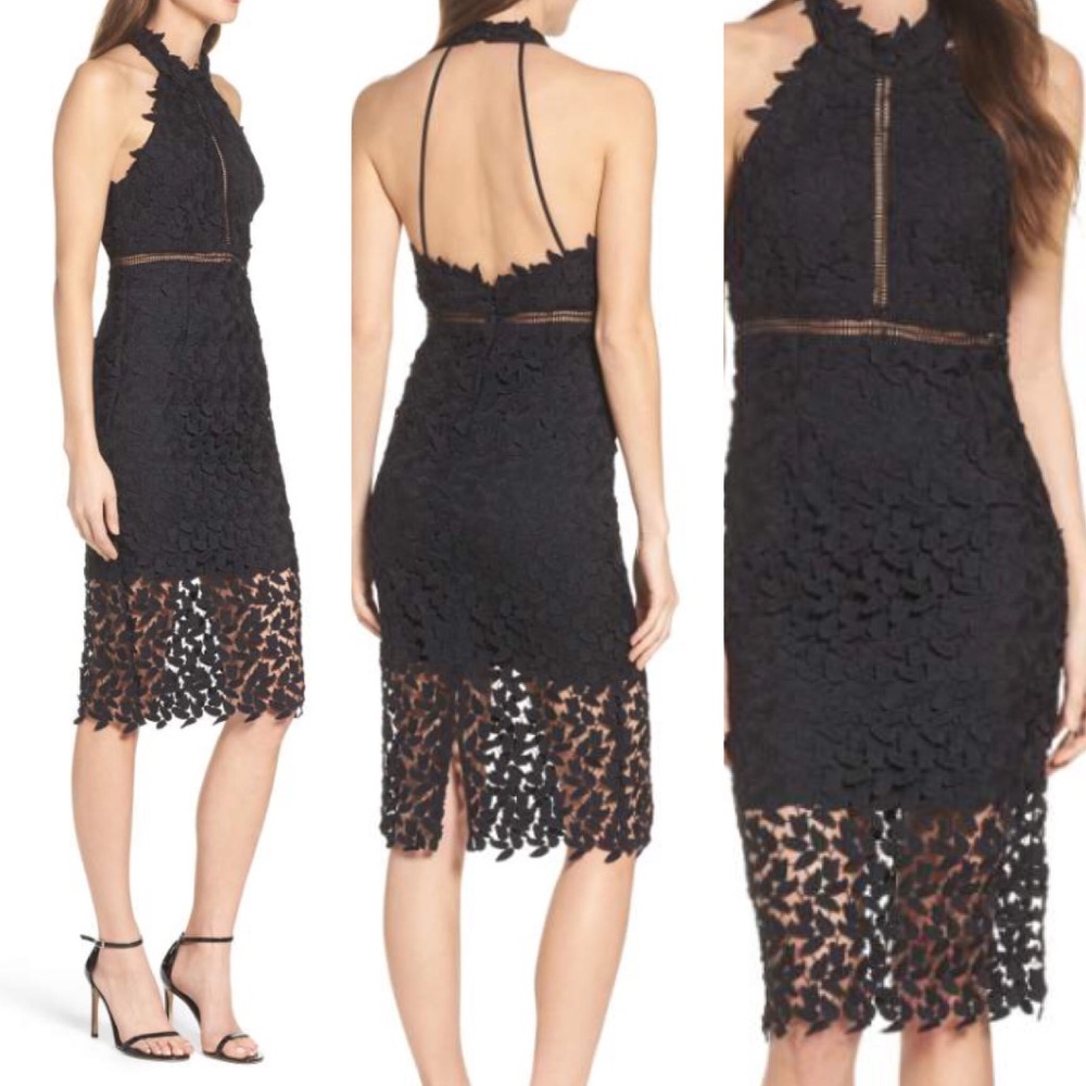 Bardot Black Lace Dress