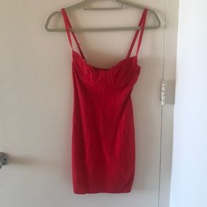 American Apparel red bustier dress