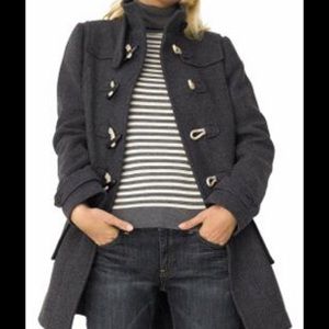 EUC BR Gray Wool Toggle Coat