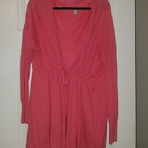 Coral light weight cardigan