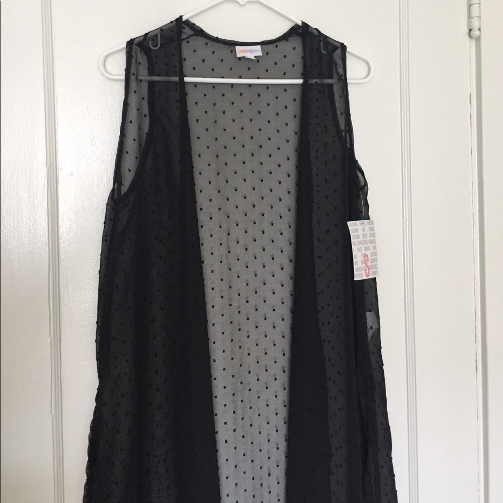 NWT LLR LuLaRoe Joy BLACK Swiss dot *FIRM*