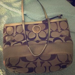 Gold sparkle Coach purse