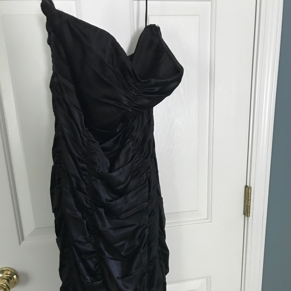 Black Silk strapless OR strapped cocktail dress