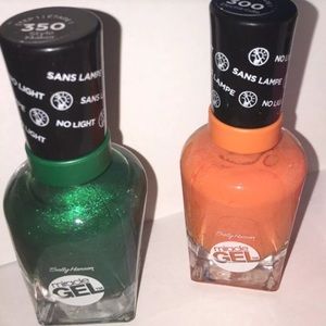 Green and orange OPI and Sally nail polish (4)