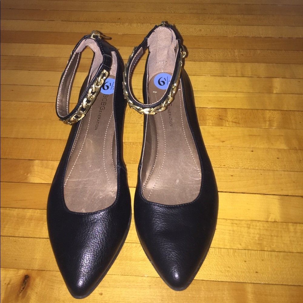 BCBG Ankle Strap Flats