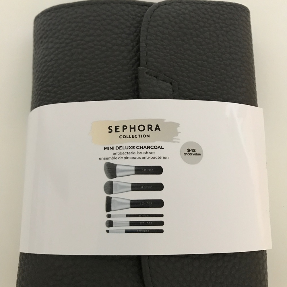 Mini Deluxe Charcoal Antibacterial Brush Set