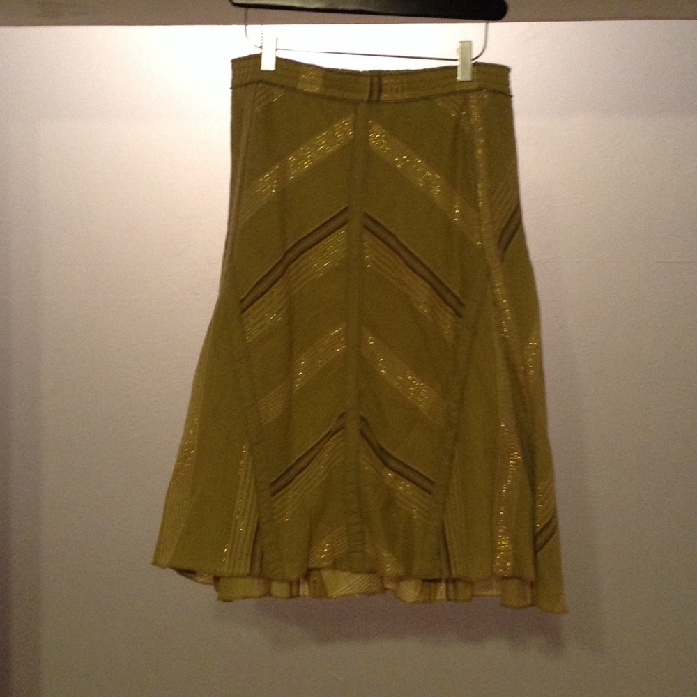 Rusty elastic waist midi skirt