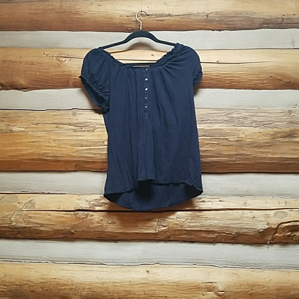 J. Crew navy top. GUC