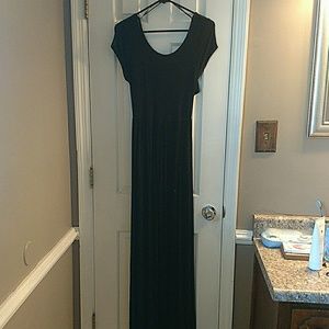 Black maxi dress with cut out back